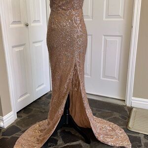 Elegant Sequin Evening Gown
